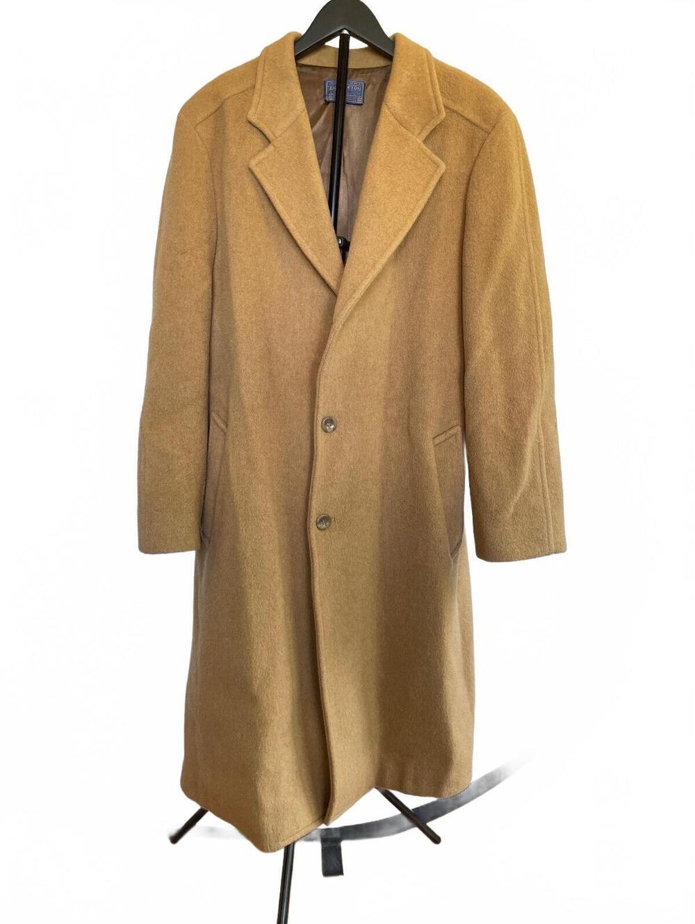 Vintage Pendleton Camel 100% Virgin Wool Overcoat USA Men's 44 Long Coat